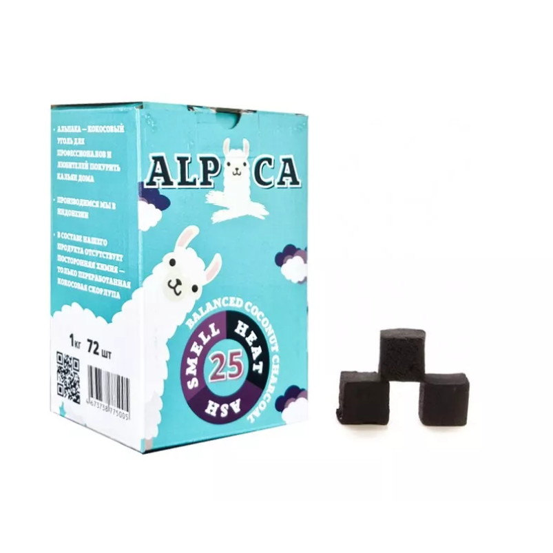 Уголь | Alpaca -  Кокосовый 18 шт.