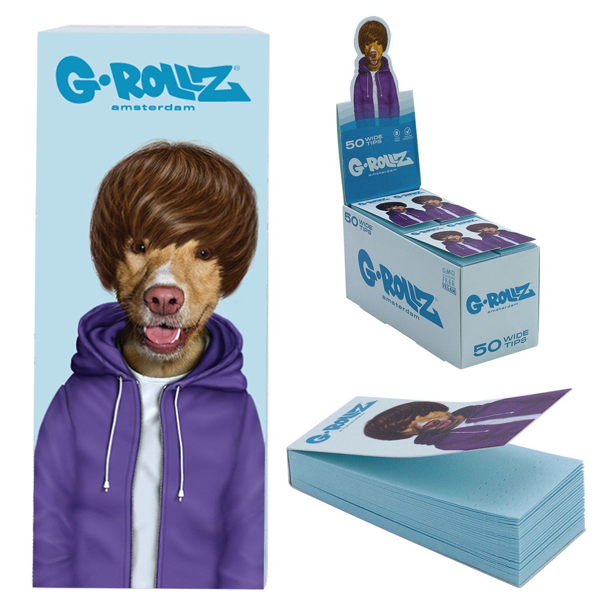 Типсы | G-Rollz - Pets Rock Blue 50 листов.