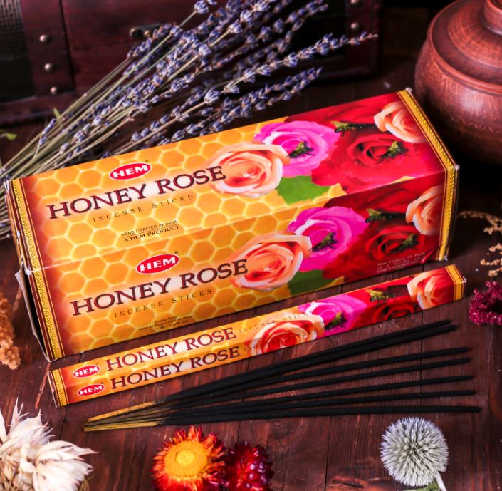 Благовония | HEM - Honey Rose 8 палочек.