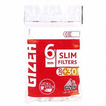 Фильтры | Gizeh Slim -  6 мм (120+30 шт)